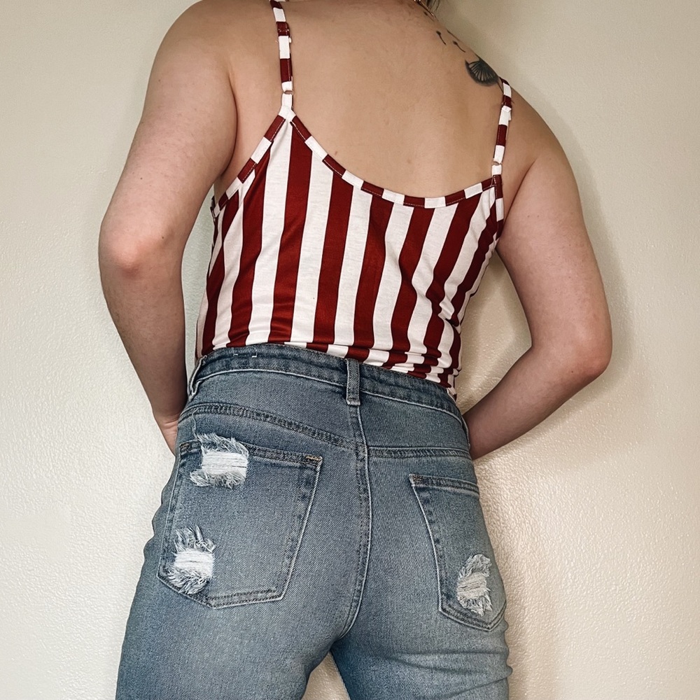 boho striped cami